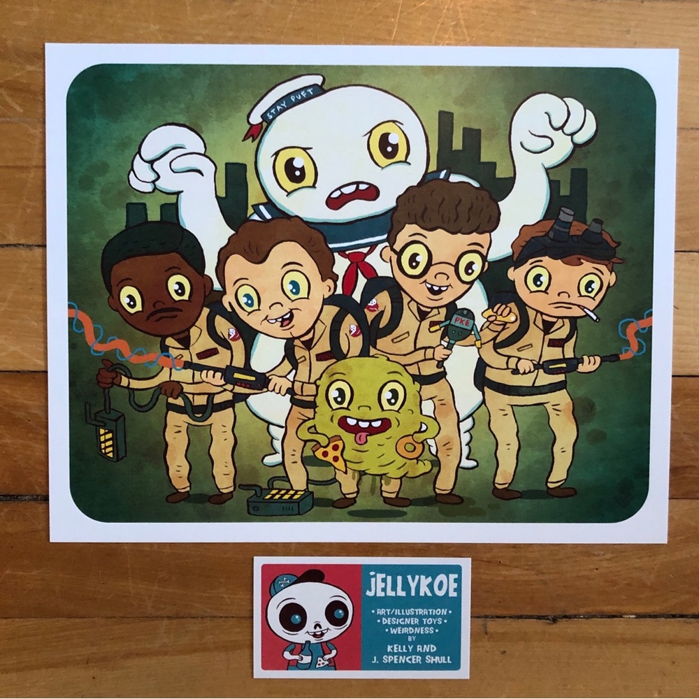 New Ghostbusters Pop Culture Fanart Print by Jellykoe Classic Movie Sci-Fi